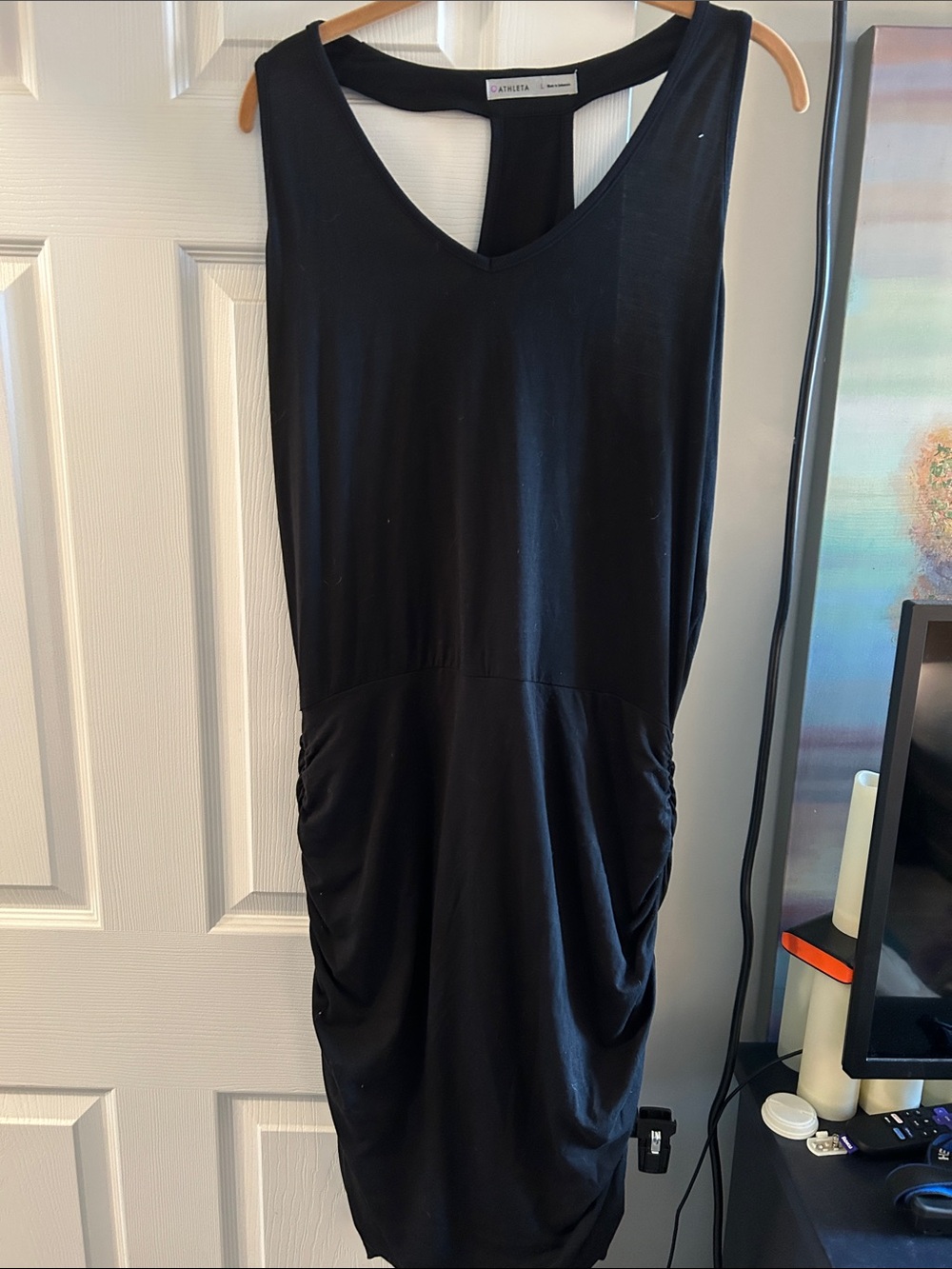 Athleta Black Racerback Tank Top Dress